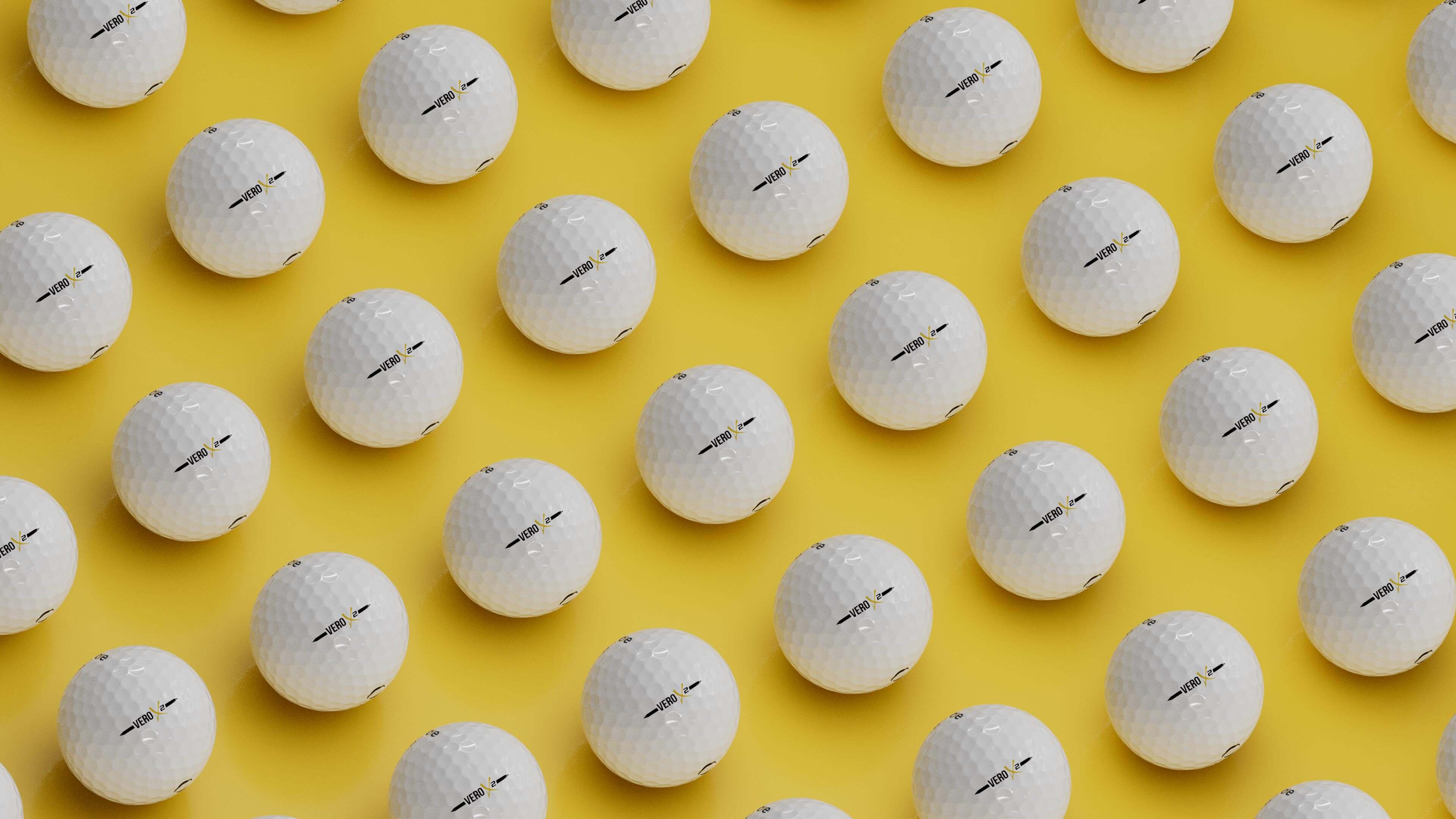 OnCore Vero X2 golf balls in rows